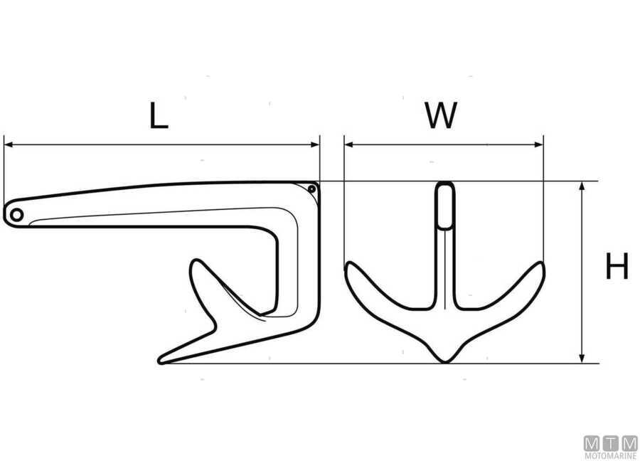 Ancora 3-Wing in Acciaio Zincato