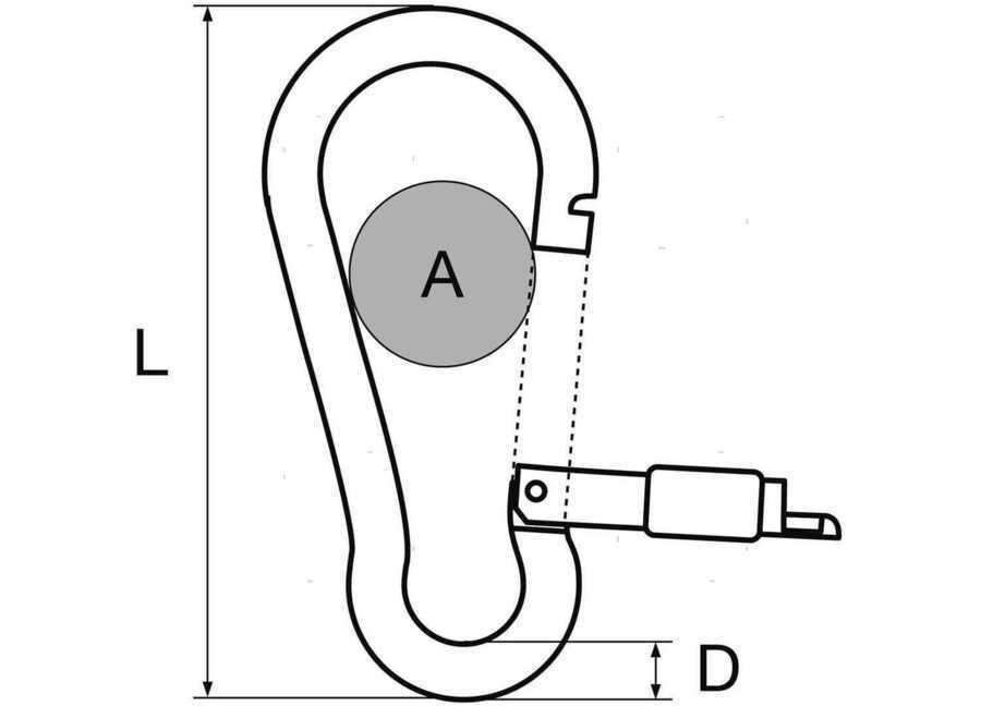 Moschettone INOX KONG Out Lock