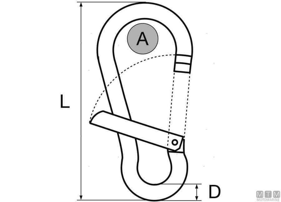 Moschettone Inox Side Opening
