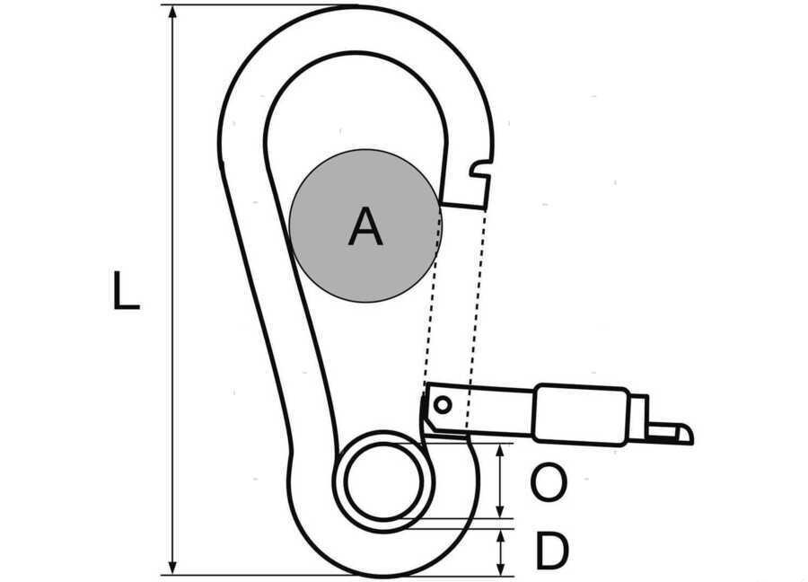 Moschettone INOX Kong Out Lock Eye