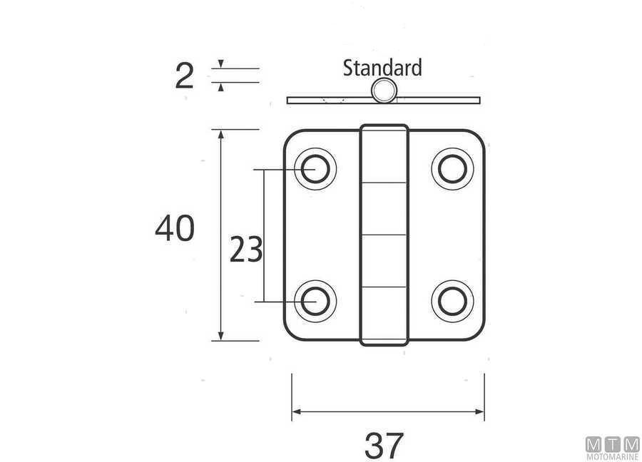 Cerniera Quadra S Inox