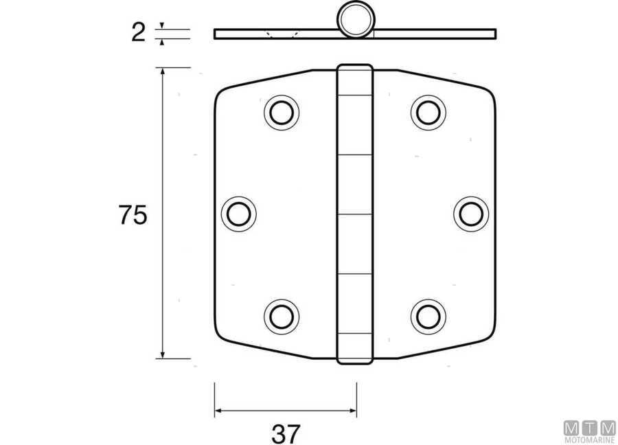 Cerniera Biscotto Sq/L Inox