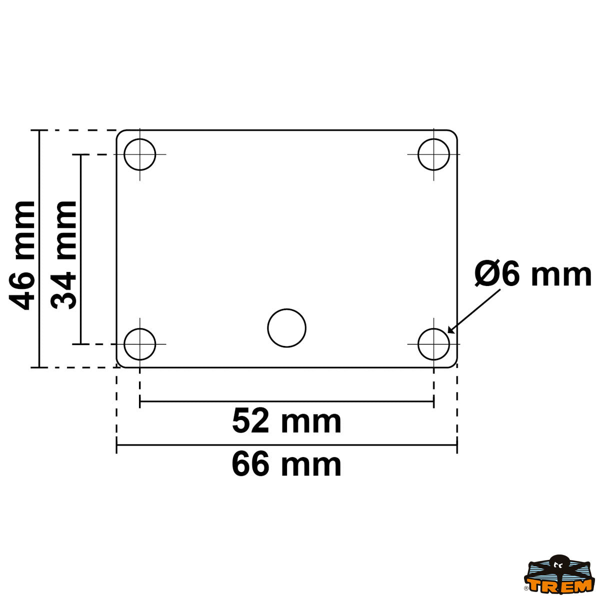 Fanale (R.I.NA.) 360° Estraibile a Parete Easy Nero