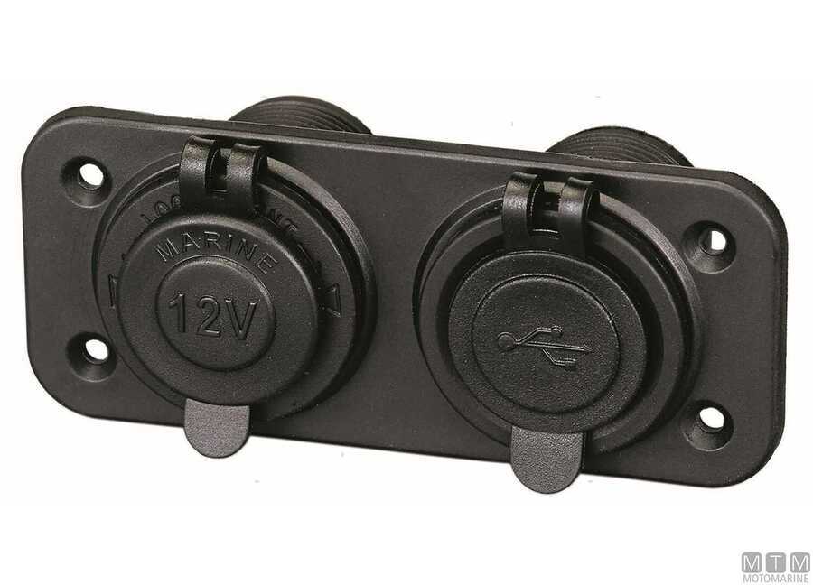 Pannello 12V+USB Socket
