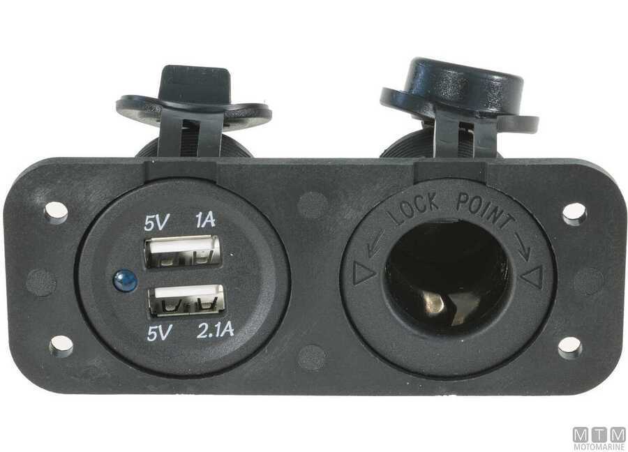 Pannello 12V+USB Socket
