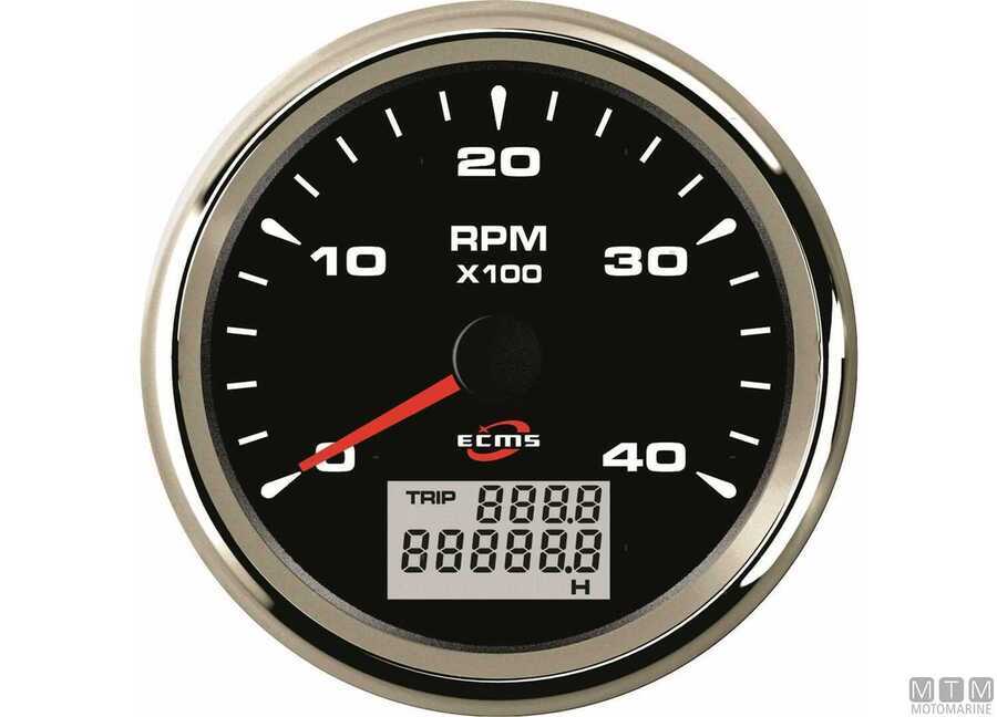 Contagiri/Contaore ECMS Black Chrome