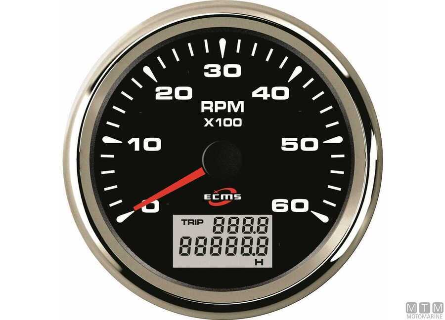 Contagiri/Contaore ECMS Black Chrome