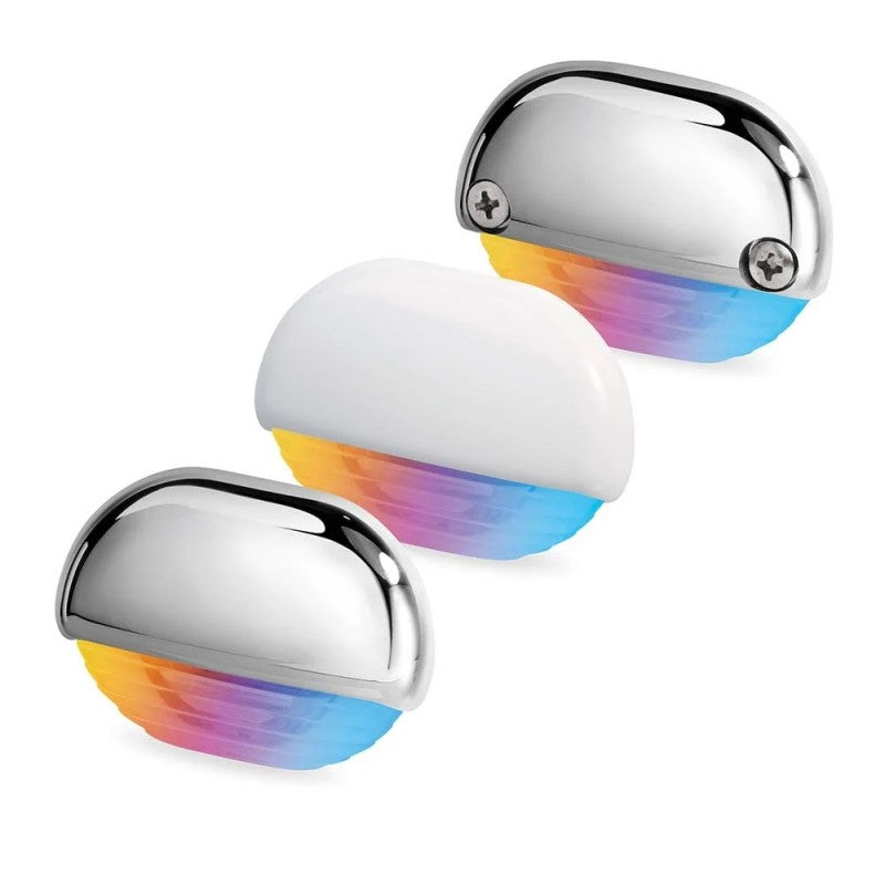 LUCI DI CORTESIA A LED - LUCE RGB - COVER PLASTICA BIANCA