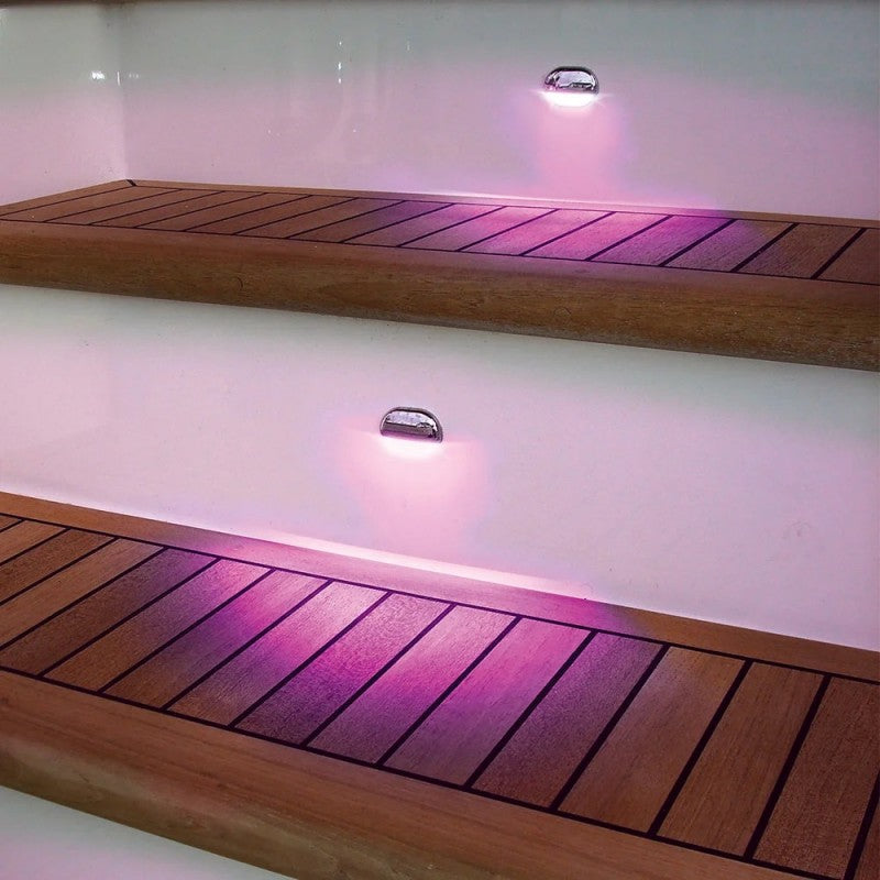 LUCI DI CORTESIA A LED - LUCE RGB - COVER PLASTICA BIANCA