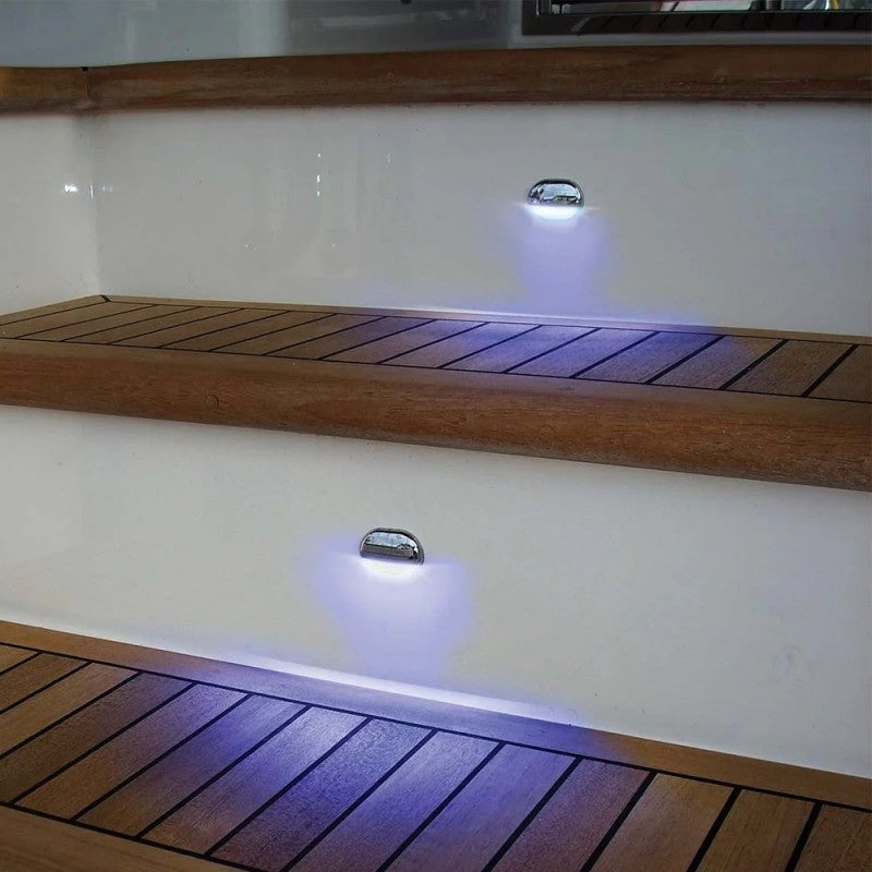 LUCI DI CORTESIA A LED - LUCE RGB - COVER PLASTICA BIANCA