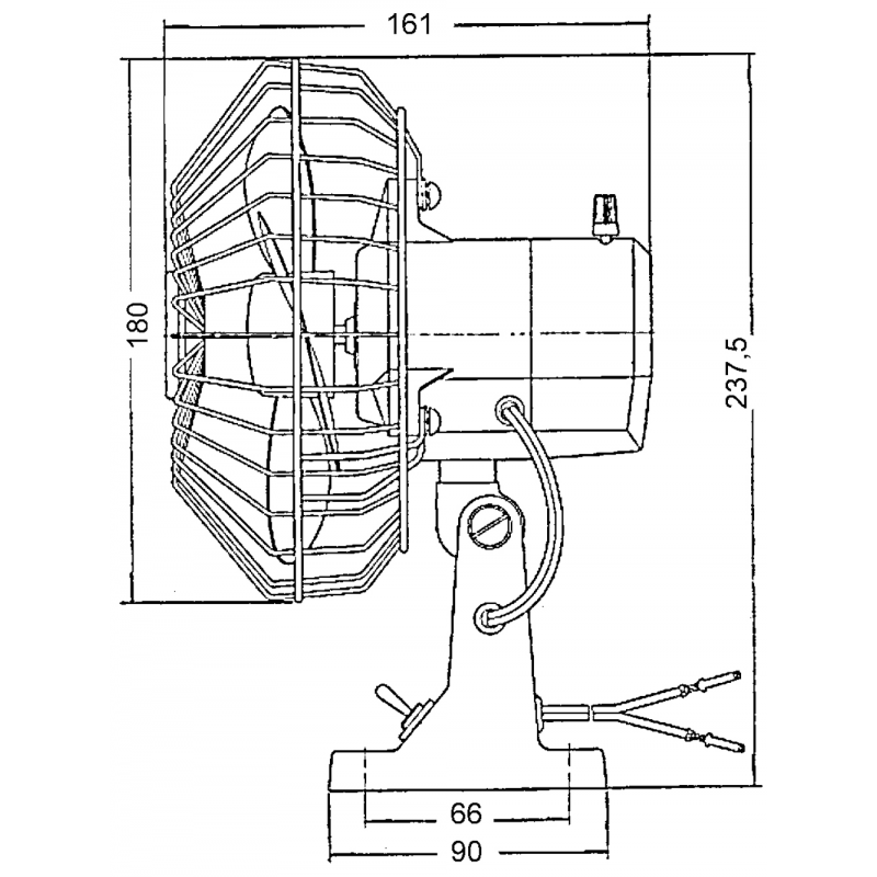 VENTILATORE OSCILLANTE 12V.