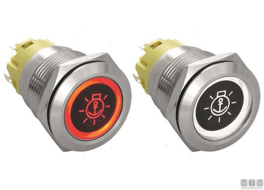 Interruttore Led Flat Label Inox