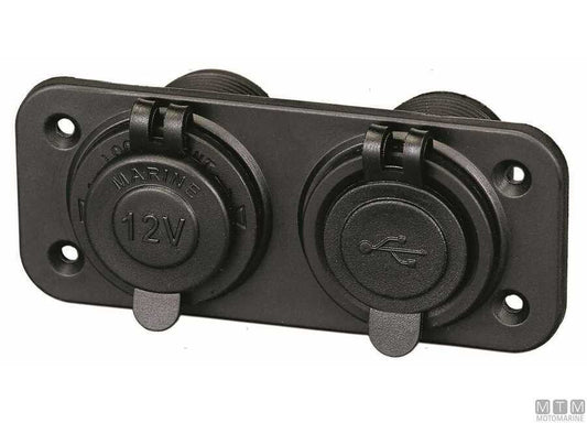 Pannello 12V+USB Socket