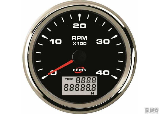 Contagiri/Contaore ECMS Black Chrome