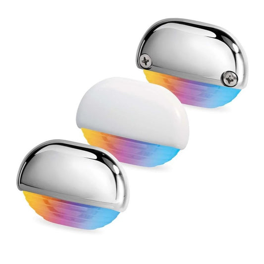 LUCI DI CORTESIA A LED - LUCE RGB - COVER PLASTICA BIANCA